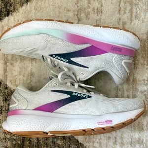 Brooks Women's Athletic Shoes - White, Purple, and Mint